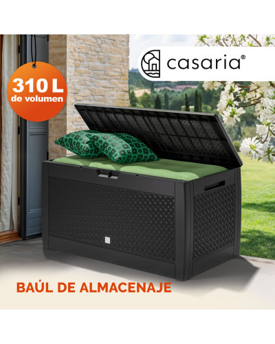 Gartenbox Matuba 310L Anthrazit Flechtoptik